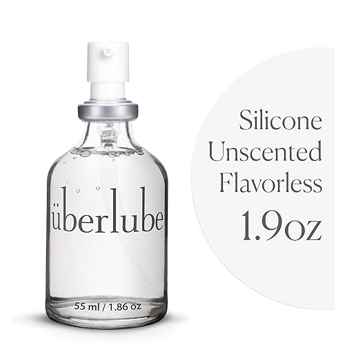 Uberlube Silicone Base Lube - 55ml Bottle Unscented Silicone Lubricant Personal Lubrication - Latex Safe Privacy Sex Lube Liquid for Couples Women & Men - Flavorless, Vaginal & Anal Lube - 1.86 Fl Oz - 1.86 Fl Oz (Pack of 1)