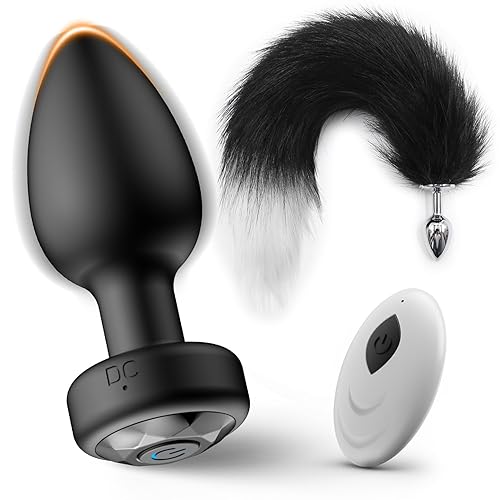 Anal Plug Vibrator Double Sensation- 2Pcs Anal Vibrating Training Kit with Remote Control 10 Frequency Vibration Modes, Prostate Massager Butt Plug for Ultimate Adult Pleasure, Ideal for Men Women