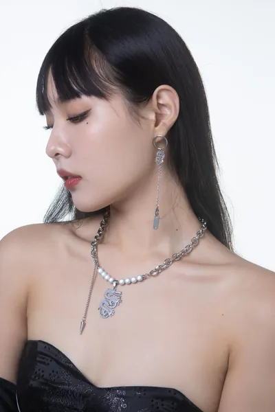 Dragon Totem Necklace + Earrings Set