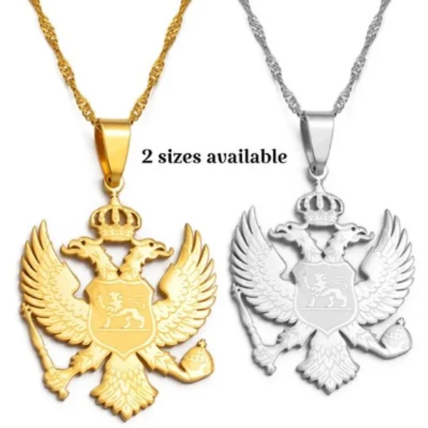 18K Gold-plated Montenegro Eagle Necklace / Charmed Jewelry | Etsy Australia