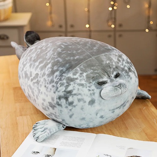 Chubby Seal Plush - Grey / 30cm