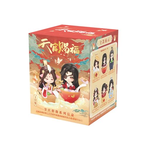 RZAHUAHU Heaven Official Blessing Hua Cheng Xie Lian Chibi Figure Holiday Edition Blind Box Anime Gift (Single (randomized)) - Single (Randomized)