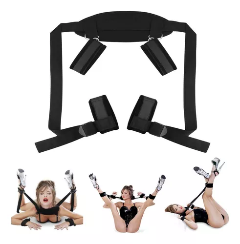 Kit Restricciones Esposas Muñeca Pies Cuello Fetiche Bdsm