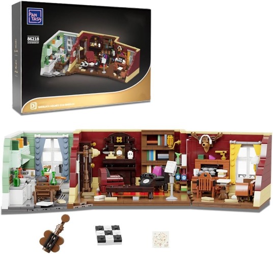 PANTASY Baker Street 221B Vuxen Byggsten Kit Diorama Hem/Kontor Modell Inspirerad av TV-serier Arkitektur Ikoner Modellbyggsats