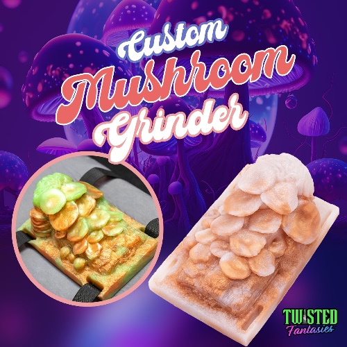 Custom Muscaria Mushroom Grinder - Marble