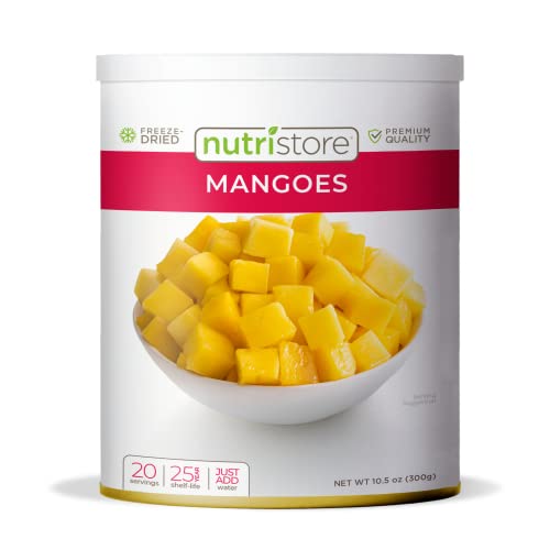 Nutristore Freeze Dried Mangoes | #10 Can Fruit | Perfect Healthy Snack | Emergency Survival Bulk Fruit Food Storage | Amazing Taste & Quality | 25 Year Shelf Life