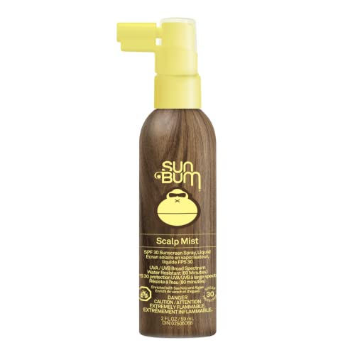 Sun Bum Original SPF 30 Sunscreen Scalp and Hair Mist I Vegan and Reef Friendly (Octinoxate Oxybenzone Free) I Broad Spectrum UVA/UVB Sunscreen Spray with Vitamin E I 2 OZ
