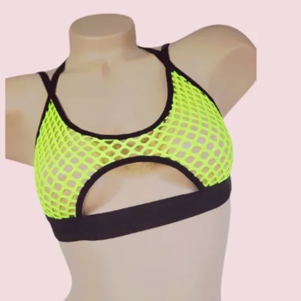 Electric Mesh Bra-exotic Dance Wear-lingerie | Etsy Canada