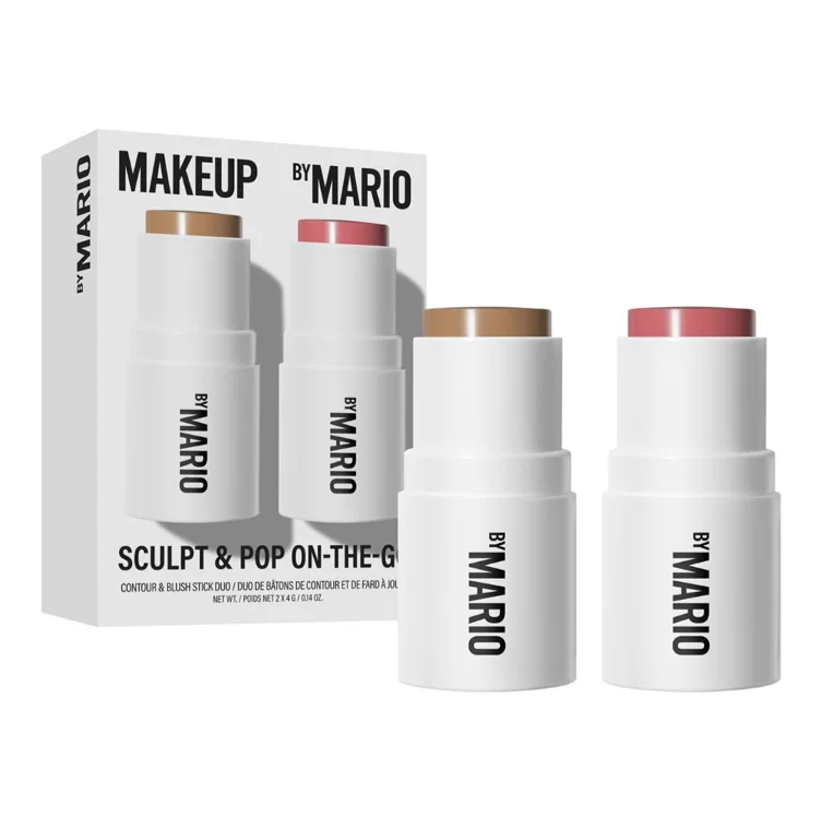 MAKEUP BY MARIO Sculpt & Pop On The Go Duo Set - Medium Pale Petal