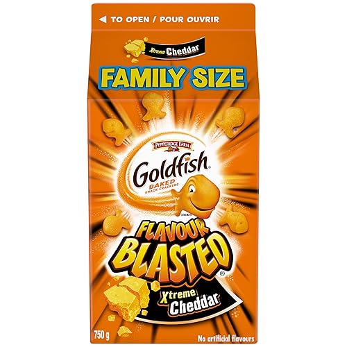 Pepperidge Farm Goldfish Flavour Blasted Xtreme Cheddar Crackers, 750g/26.5 oz., {Imported from Canada} - Cheddar - 26.45 Ounce (Pack of 1)