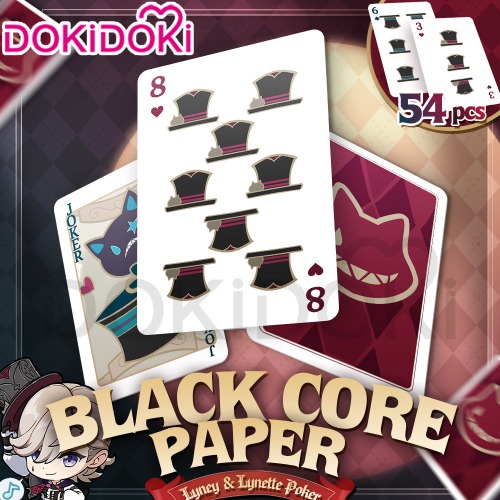 【Upgrade Version】DokiDoki Game Genshin Impact Cosplay Lyney / Lynette Poker Props Fontaine | One Size-In Stock