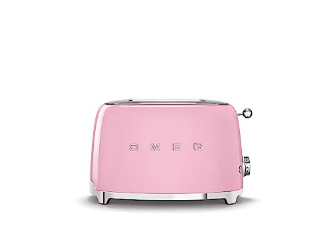 SMEG Grille-pain rétro 2 tranches (rose) - Rose