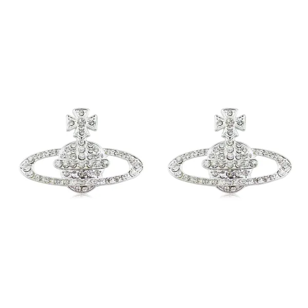 Saturn Earrings,Saturn Planet Earring,Aesthetic Earring for Women,Cubic Zirconia Saturn Planet Studs Earring,Space Earrings Jewelry Gifts for Women Girls Teens - Silver