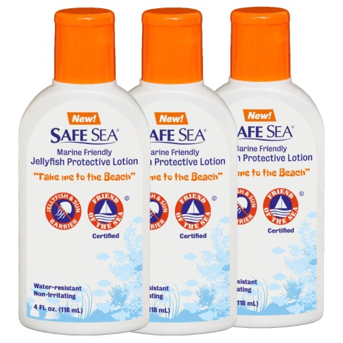 Safe Sea Anti Jellyfish Lotion, Non Toxic Waterproof Repellent Protects Against Sea Lice, Fire Coral & Jelly Stings (3 PACK NO SPF) - 3 PACK NO SPF $102.00 ($102.00 / Count)