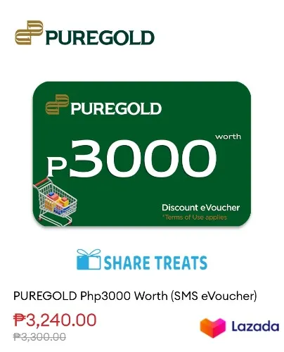 Puregold Grocery Voucher worth 3000 php