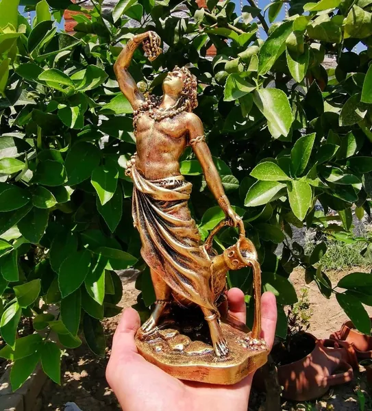 Dionysus Statue Greek God Gold 27 cm Sculpture - Bust / Home and Office Decoration Goddes Statue Dionysos