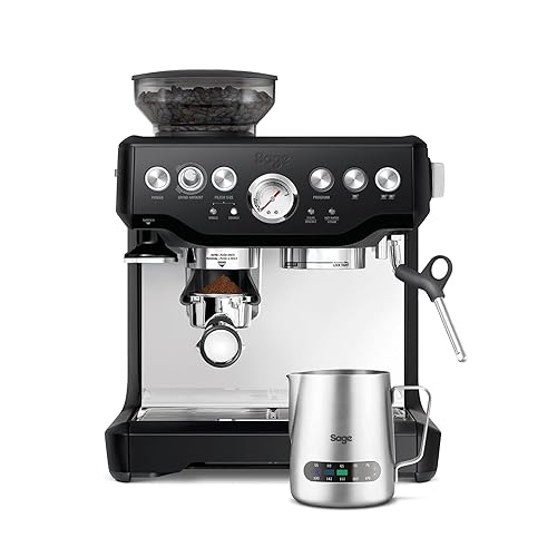 Sage - The Barista Express - Bean to Cup Coffee Machine with Grinder and Milk Frother, Black Truffle - Black Truffle