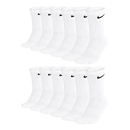 Nike Herren Everyday Cushioned Crew Crew-trainingssocken (6 Paar) - 42-46 - -100 white