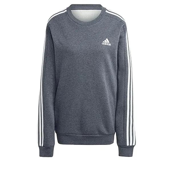 adidas Herren Essentials Fleece 3-Stripes Sweatshirt Sweatshirt - XL - Dark Grey Heather