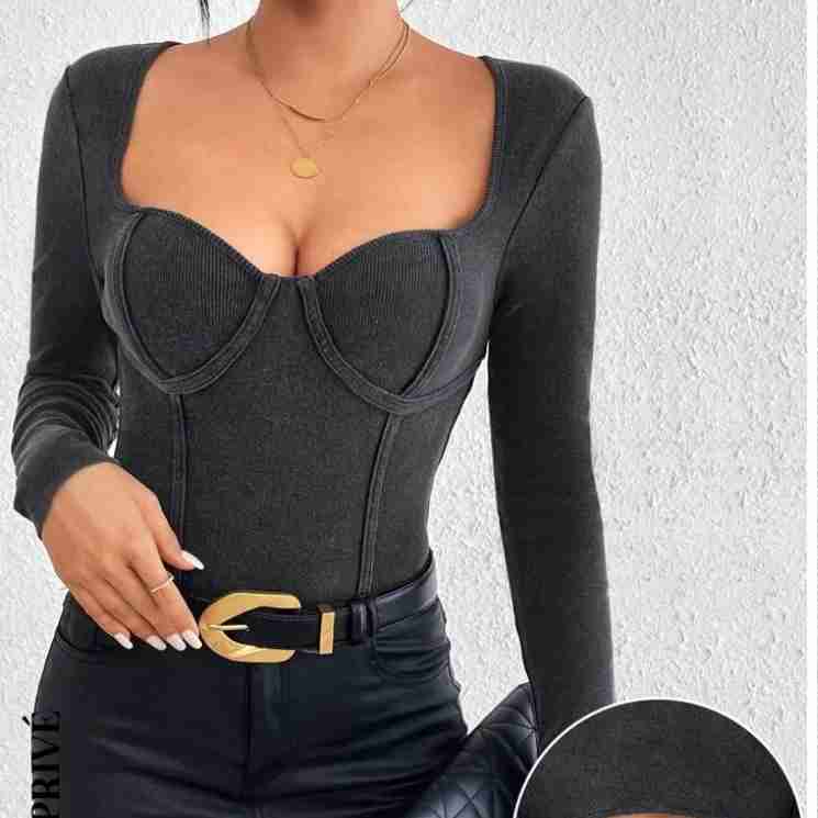 backless ribbed bodysuit 