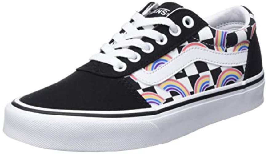 Vans Unisex Sneaker - 7.5 Women/6 Men - Rainbow Checkerboard Multi White