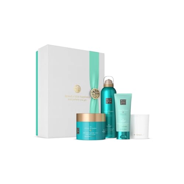 RITUALS Geschenkbox The Ritual of Karma, L – Geschenkset bestehend aus 4 Körperpflege Produkten mit Lotus und weißem Tee – Reichhaltig und wohltuend