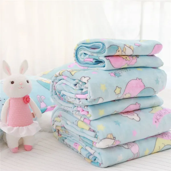 Cozy Coral Fleece Swaddle Blanket