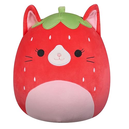 Squishmallows Original 12-Inch Olma Strawberry Cat - Official Jazwares Plush (Medium-Sized) - Strawberry Cat