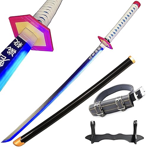 LED Light Up Sword Anime Demon Slayer Sword Katana Cosplay 41 inch, Collectible Gift, Multiple Styles Available - Tomioka Giyuu