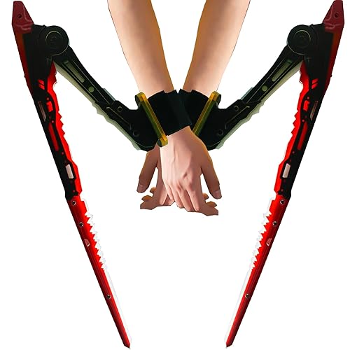 MILRCH Cyberpunk arm, Rechargeable LED Lights, Perfect gaming experience, A Must-Have For Any Cyberpunk Enthusiast - White 2pcs