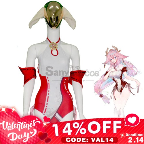 【Valentine's Day 14% OFF CODE: VAL14】【In Stock】Game Genshin Impact Cosplay Yae Miko  Swimsuit Cosplay Costume - M
