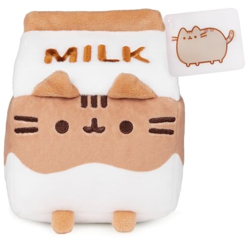 GUND Pusheen Chocolate Milk Plush Cat Stuffed Animal for Ages 8 and Up, Brown/White, 6” - Chocolate Milk