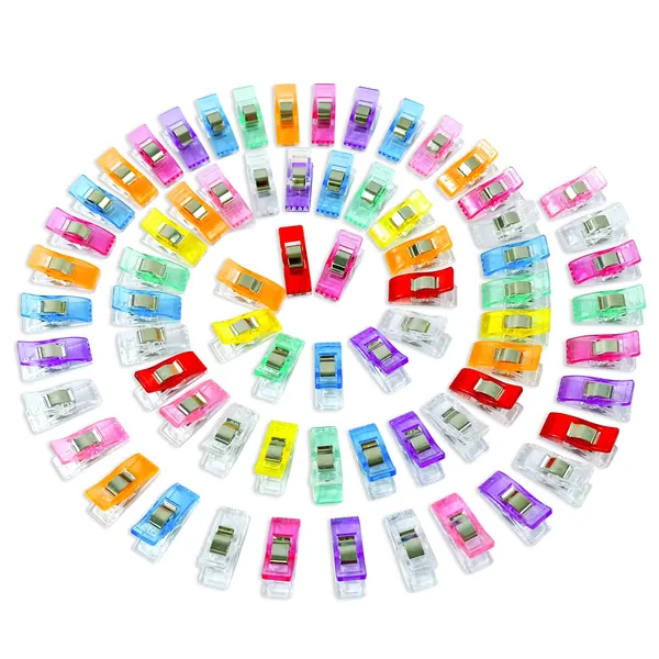 Redamancy Syklämmor, 70 st quiltningsklämmor, Wonder Clips, tygklämmor, färgade bindningsklämmor för sömnad, också lämpliga för hängande föremål