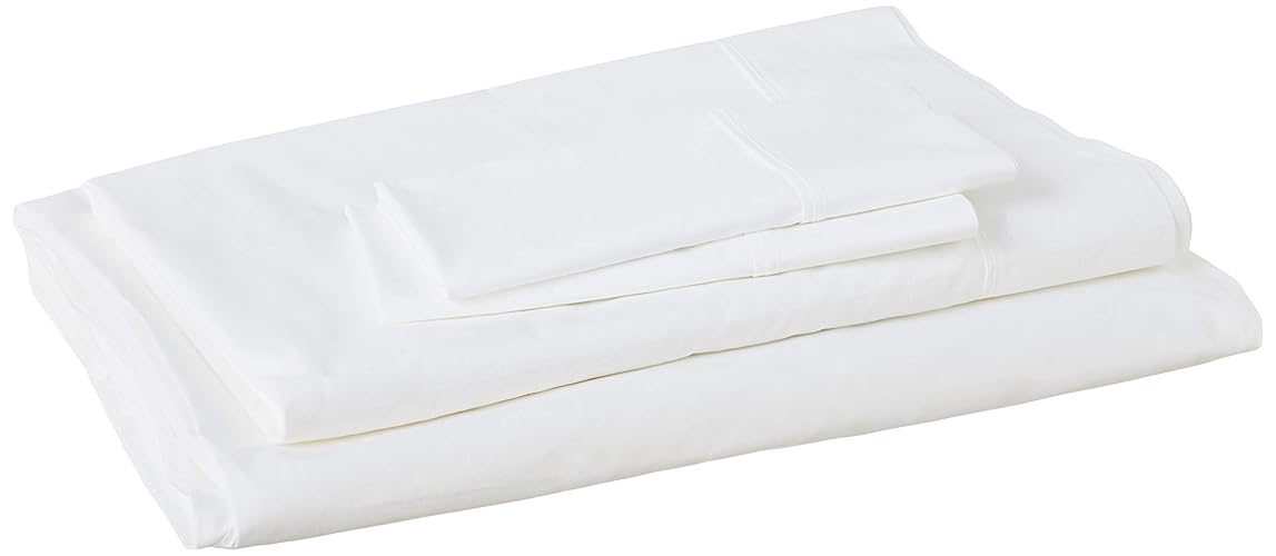 Nautica - Queen Sheet Set, Cotton Percale Bedding Set, Crisp & Cool, Stylish Home Decor (White, Queen) - White - Queen