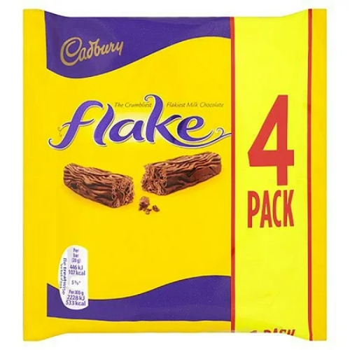 Cadbury Flake 4 Pack, 4 Pack Chocolate Bar