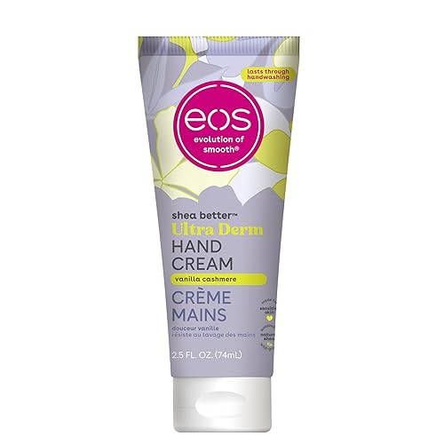 eos Shea Better Hand Cream, Vanilla Cashmere, Natural Shea Butter, 24HR Hydration, 74ml - Vanilla Cashmere