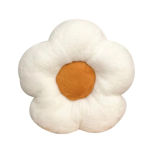 Flower Floor Pillow Seating Cushion - Cute Room Decor ,Flower Pillow for Reading and Lounging Comfy Pillow for Girls, Teens, kids-50cm (White)