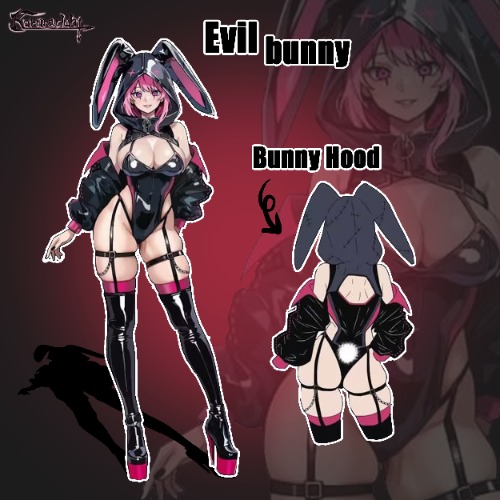 Pre-Sale Cosplay Evil Bunny Lingerie KO50（5-Piece Set） | S