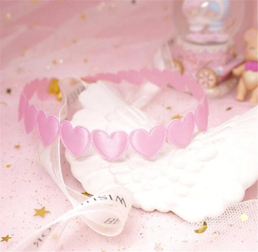 Pastel Valentine Choker - Pink