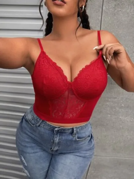 Red Lace Bustier
