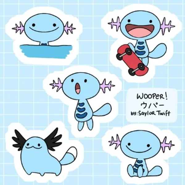 Wooper Sticker Sheet | Etsy
