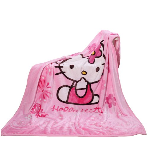 YIMU Blanket Cartoon Hello Kitty Printing Throw Blanket Soft Cover Flannel Cozy Plush Fleece Blanket for Boys Girls Kids Toddler Baby (Hello Kitty 1)