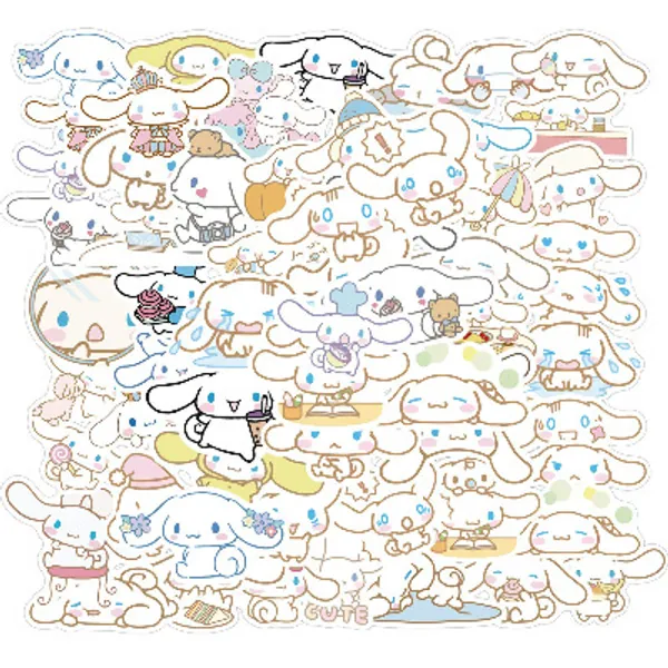 Cinnamoroll Stickers for Water Bottles 50pcs Waterproof Cute Aesthetic Trendy Stickers for Teens Kids Girls and Boys, Perfect for Laptop Notebook Phone Car Skateboard Travel Durable