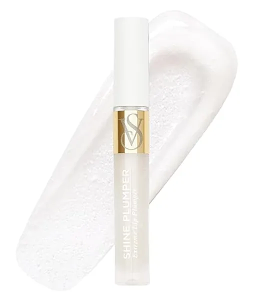 Victoria's Secret Shine Plumper Extreme Lip Plumper in Crystal Clear, Plumping Lip Gloss for Women with Marine Collagen Microspheres, Lip Treatment