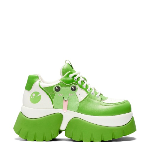 Fwoggy Woggy Says Hi Chunky Trainers - Green | UK 7 / Green