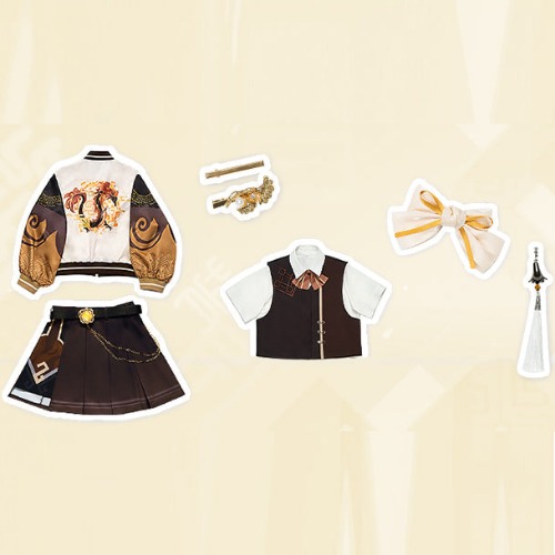 【Ready For Ship】【Size S-2XL】DokiDoki-SR Game Genshin Impact Zhongli Cosplay Costume Casual Wear Zhong Li | Full Set-XL