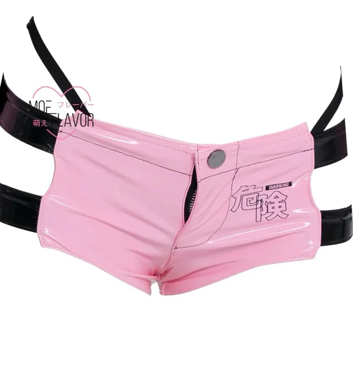 Danger Cyber Cat Outfit - Yellow & Black / Top / S/M