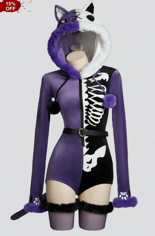 【软情趣】【meow】吊带袜天使-白紫猫