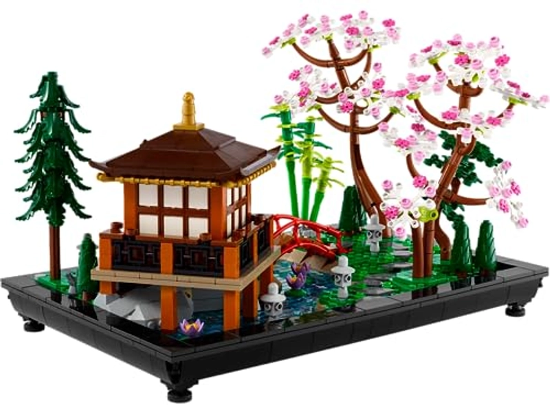 LEGO 10315 Icons Tranquil Garden, Botanical Zen Garden Kit for Adults with Lotus Flowers, Customisable Desk Decoration, Inspired by Japanese Traditions, Mindful Gardening Gift for Women, Men