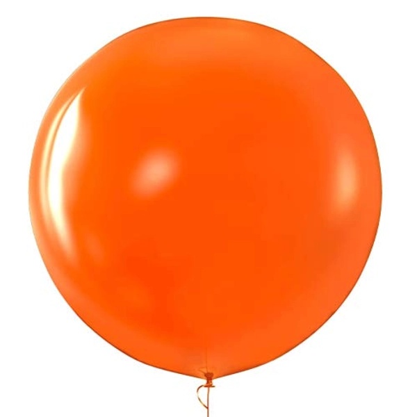 Happium - 36" Giant Latex Assorted Colour Balloons Pack of 6 (Orange)